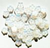50 3x9mm Transparent Matte Crystal AB Flower Spacer Beads